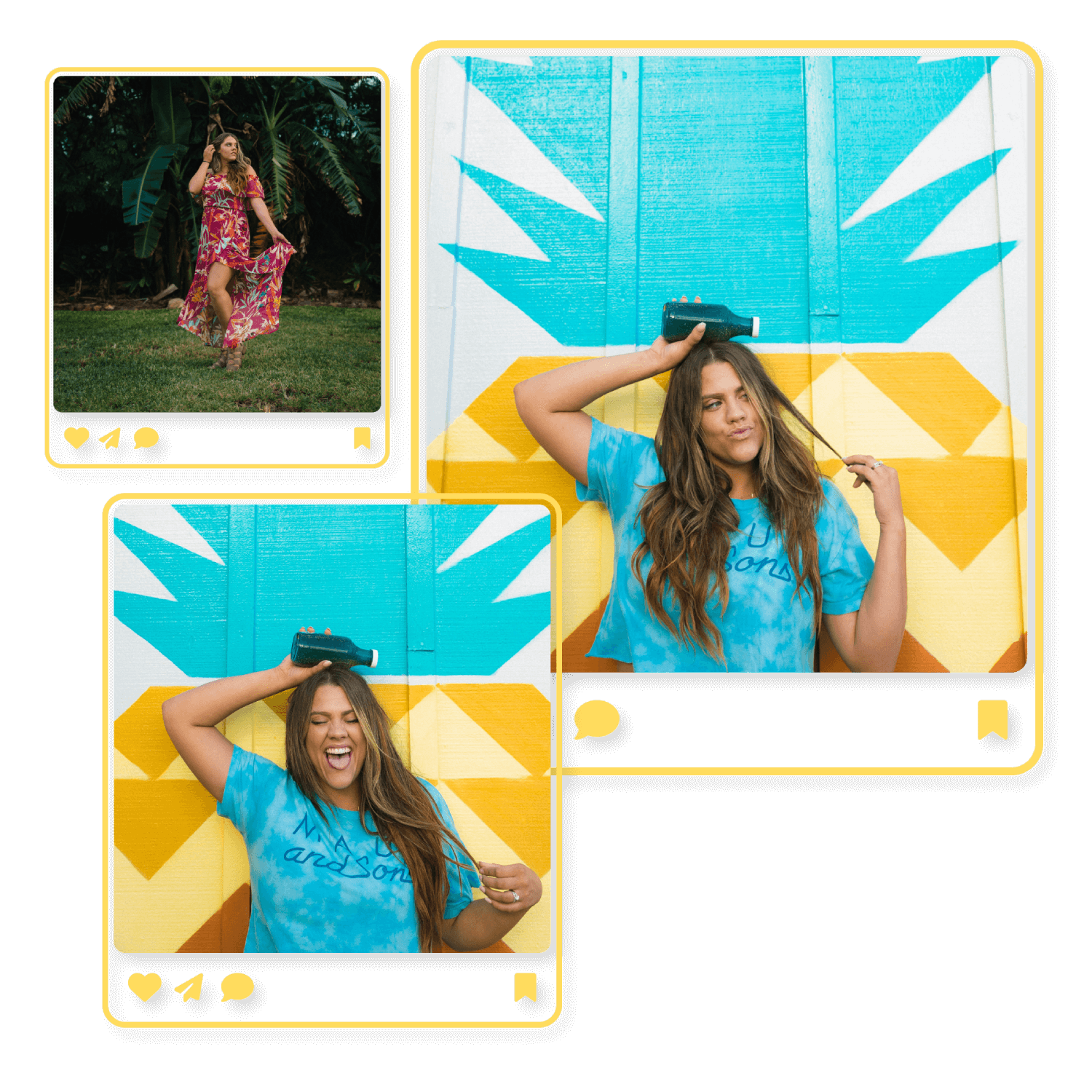 Image showing 3 images of social media influencers